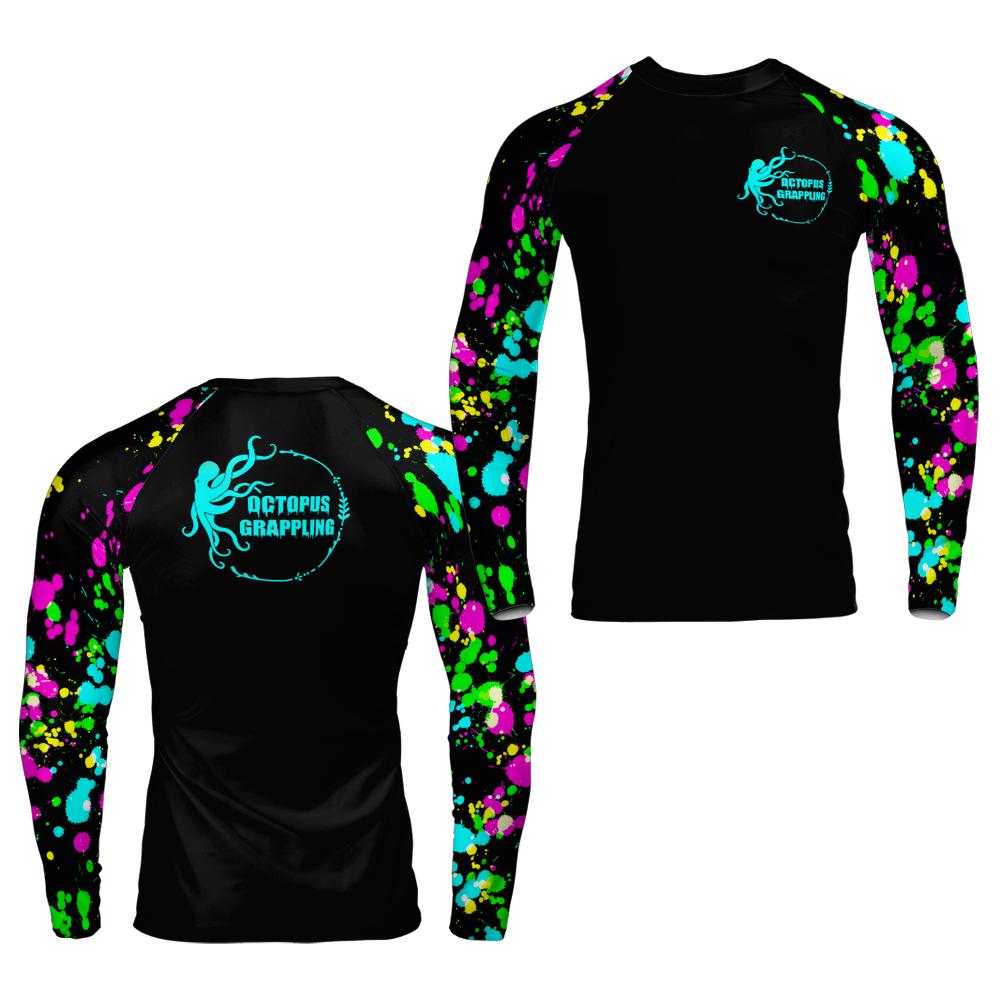 Neon Splatter Long Sleeve Rashguard
