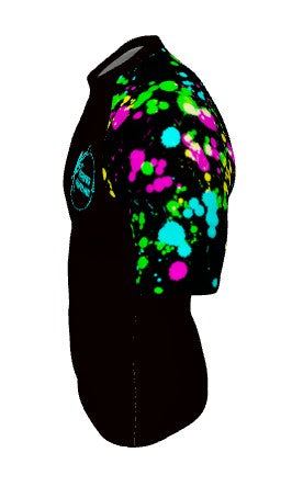 Neon Splatter Short Sleeve Rashguard