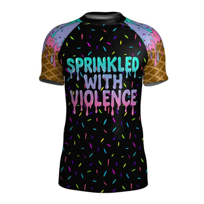 Sprinkled With Violence Short Sleeve Rashguard