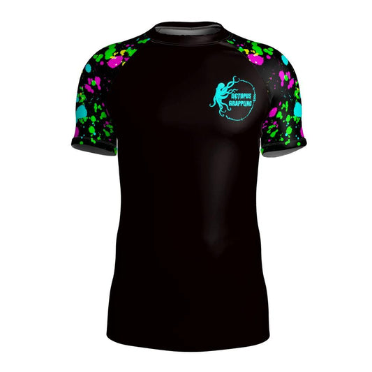 Neon Splatter Short Sleeve Rashguard