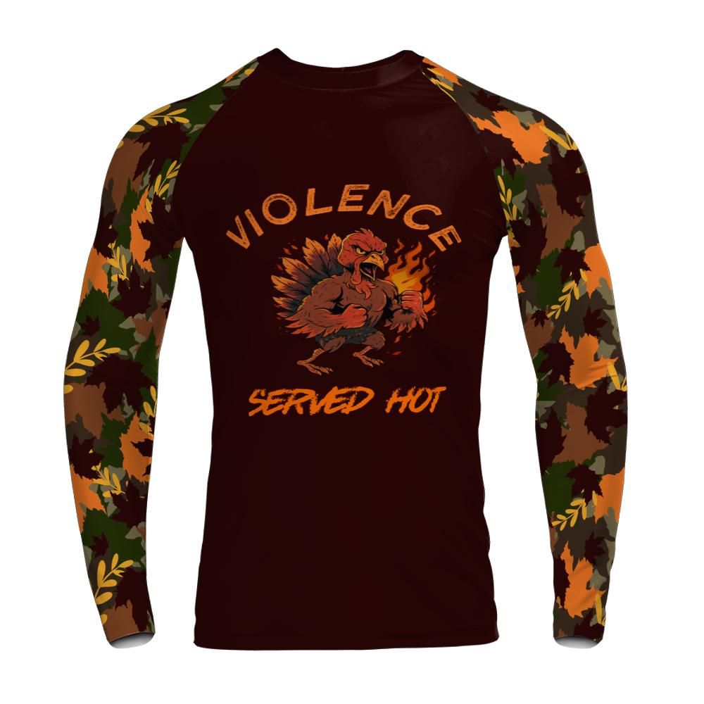 Violence Served Hot Rashguard – Feast Mode Engaged