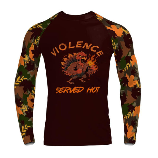 Violence Served Hot Rashguard – Feast Mode Engaged
